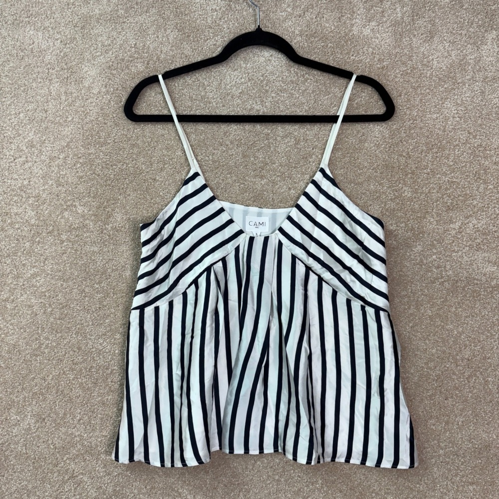 NWT CAMI NYC Cami Women's Small 100% Silk The Kera Stripe Nautical Chic
